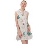 Reindeer Stars Socks Stick Sleeveless Shirt Dress