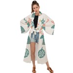 Reindeer Stars Socks Stick Maxi Kimono