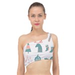 Reindeer Stars Socks Stick Spliced Up Bikini Top 