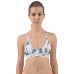 Reindeer Stars Socks Stick Wrap Around Bikini Top
