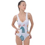 Reindeer Stars Socks Stick Side Cut Out Swimsuit