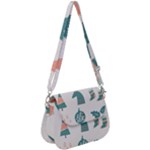 Reindeer Stars Socks Stick Saddle Handbag