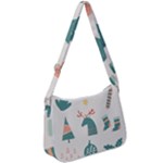 Reindeer Stars Socks Stick Zip Up Shoulder Bag