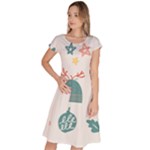 Reindeer Stars Socks Stick Classic Short Sleeve Dress