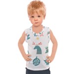 Reindeer Stars Socks Stick Kids  Sport Tank Top
