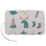 Reindeer Stars Socks Stick Pen Storage Case (S)