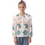 Reindeer Stars Socks Stick Kids  Peter Pan Collar Blouse