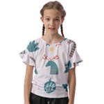 Reindeer Stars Socks Stick Kids  Cut Out Flutter Sleeves