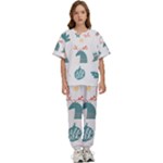 Reindeer Stars Socks Stick Kids  T-Shirt and Pants Sports Set