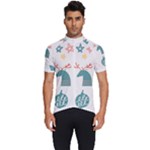 Reindeer Stars Socks Stick Men s Short Sleeve Cycling Jersey