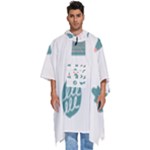Reindeer Stars Socks Stick Men s Hooded Rain Ponchos