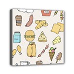 Dinner Meal Food Snack Fast Food Mini Canvas 6  x 6  (Stretched)