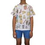 Dinner Meal Food Snack Fast Food Kids  Short Sleeve Swimwear