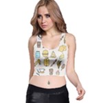 Dinner Meal Food Snack Fast Food Racer Back Crop Top