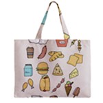 Dinner Meal Food Snack Fast Food Zipper Mini Tote Bag