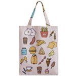 Dinner Meal Food Snack Fast Food Zipper Classic Tote Bag