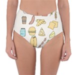 Dinner Meal Food Snack Fast Food Reversible High-Waist Bikini Bottoms