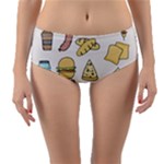 Dinner Meal Food Snack Fast Food Reversible Mid-Waist Bikini Bottoms