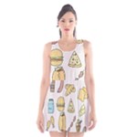 Dinner Meal Food Snack Fast Food Scoop Neck Skater Dress