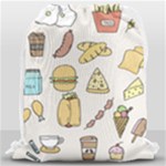 Dinner Meal Food Snack Fast Food Drawstring Bag (Large)