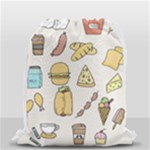 Dinner Meal Food Snack Fast Food Drawstring Bag (Small)