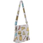Dinner Meal Food Snack Fast Food Zipper Messenger Bag