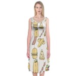 Dinner Meal Food Snack Fast Food Midi Sleeveless Dress
