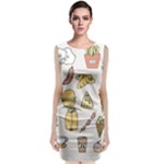 Dinner Meal Food Snack Fast Food Classic Sleeveless Midi Dress