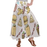 Dinner Meal Food Snack Fast Food Women s Satin Palazzo Pants