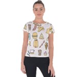 Dinner Meal Food Snack Fast Food Short Sleeve Sports Top 