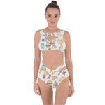 Dinner Meal Food Snack Fast Food Bandaged Up Bikini Set 