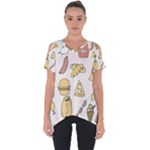 Dinner Meal Food Snack Fast Food Cut Out Side Drop T-Shirt