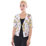 Dinner Meal Food Snack Fast Food Cropped Button Cardigan
