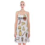 Dinner Meal Food Snack Fast Food Spaghetti Strap Velvet Dress