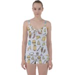 Dinner Meal Food Snack Fast Food Tie Front Two Piece Tankini