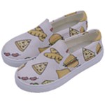 Dinner Meal Food Snack Fast Food Kids  Canvas Slip Ons