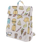 Dinner Meal Food Snack Fast Food Flap Top Backpack