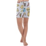 Dinner Meal Food Snack Fast Food Kids  Lightweight Velour Capri Yoga Leggings