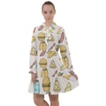 Dinner Meal Food Snack Fast Food All Frills Chiffon Dress