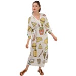Dinner Meal Food Snack Fast Food Grecian Style  Maxi Dress