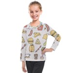 Dinner Meal Food Snack Fast Food Kids  Long Mesh T-Shirt