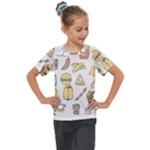 Dinner Meal Food Snack Fast Food Kids  Mesh Piece T-Shirt