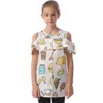 Dinner Meal Food Snack Fast Food Fold Over Open Sleeve Top