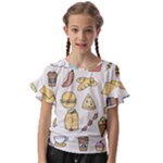 Dinner Meal Food Snack Fast Food Kids  Cut Out Flutter Sleeves