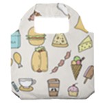 Dinner Meal Food Snack Fast Food Premium Foldable Grocery Recycle Bag