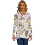 Dinner Meal Food Snack Fast Food Long Sleeve Drawstring Hooded Top