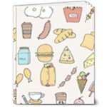 Dinner Meal Food Snack Fast Food 8  x 10  Hardcover Notebook