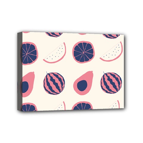 Fruits Halves Pattern Design Mini Canvas 7  x 5  (Stretched) from ArtsNow.com