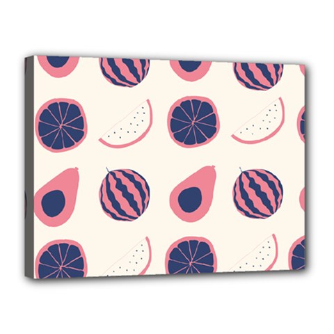Fruits Halves Pattern Design Canvas 16  x 12  (Stretched) from ArtsNow.com