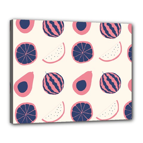 Fruits Halves Pattern Design Canvas 20  x 16  (Stretched) from ArtsNow.com